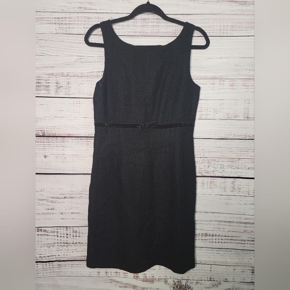 GAP S6 Black Sheath Dress Wool Blend